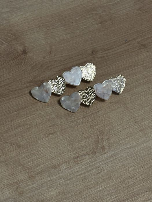 zestaw spinek klamerek do włosów serduszka