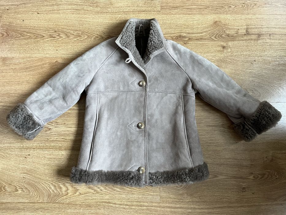 Детская дубленка зимняя куртка на девочку натуральная овчина