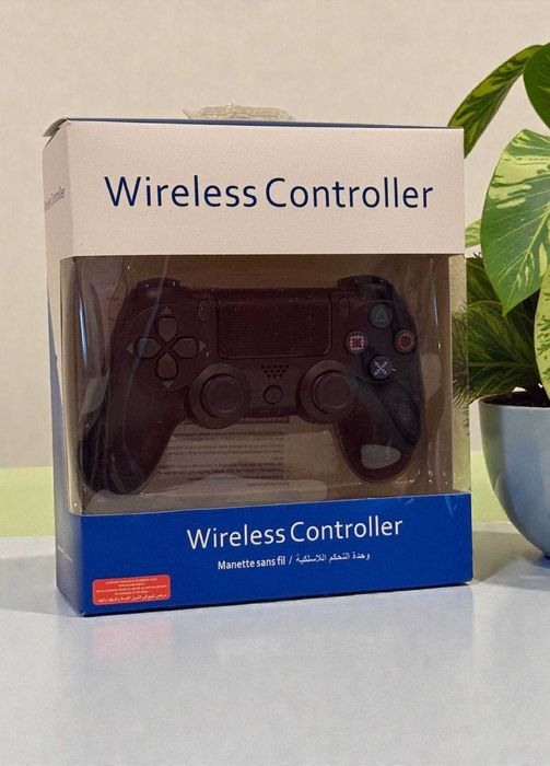 Джойстик контроллер чорний для PS4 і ПК, Bluetooth, вібрація, USB