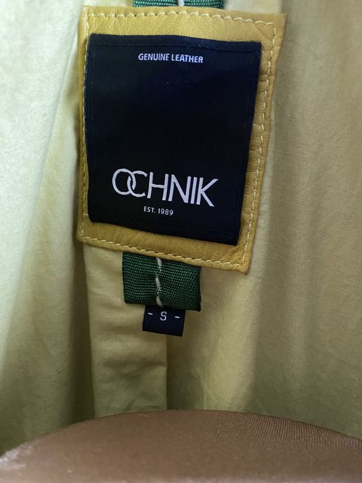 Kurtka damska S/36 Ochnik 3/4 rękaw ramoneska skóra naturalna seledyno