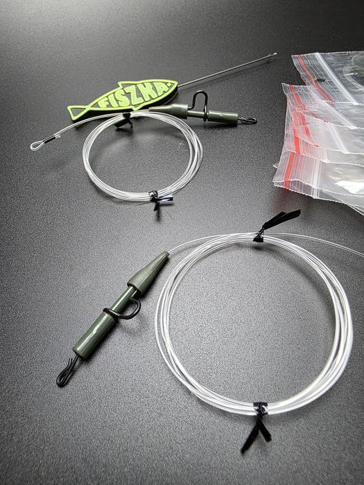 OKAZJA! 10 x fluorocarbon 50lb 100cm z bezpiecznym klipsem