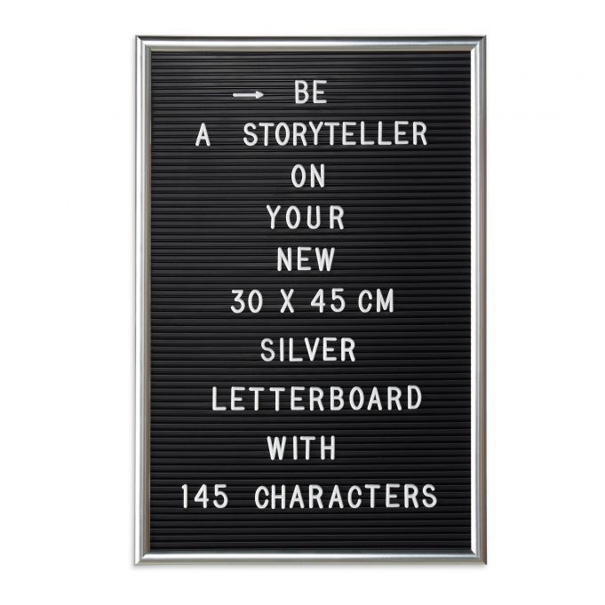 Tablica z literami 30x45cm memoboard Relaxdays (145 liter/cyfr)