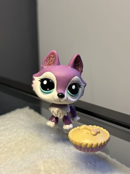 Littlest Pet Shop #3854 Fioletowy Husky Glitter z akcesorium Hasbro