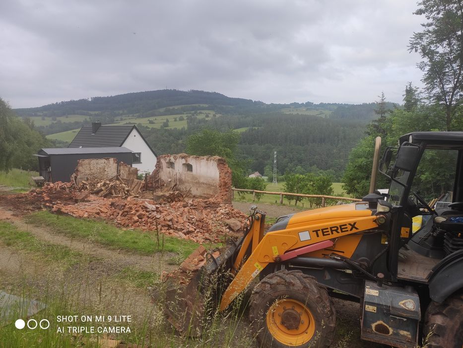 Usługi koparko ładowarka, prace ziemne roboty ziemne transport wywrotk