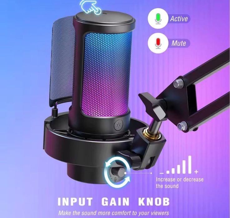 Mikrofon ze statywem fifne a8t