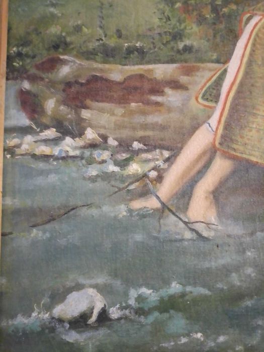 Картина"На поточку", холст,масло,40-е годы ХХ века