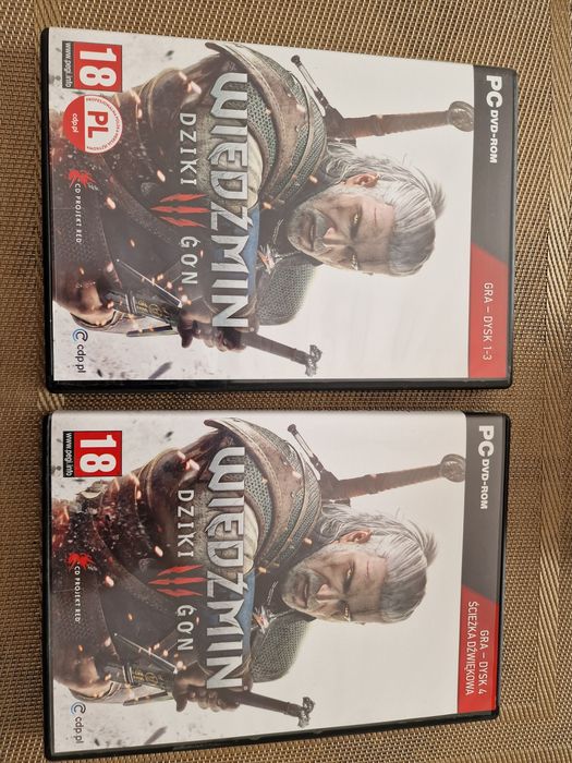 Gry PC DVD-ROM Wiedźmin Dziki lll Gon 1-3  I 4