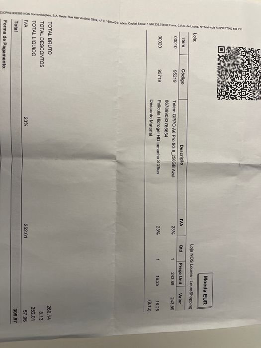 Telemóvel OPPO A6 Pro 5G NOVO
