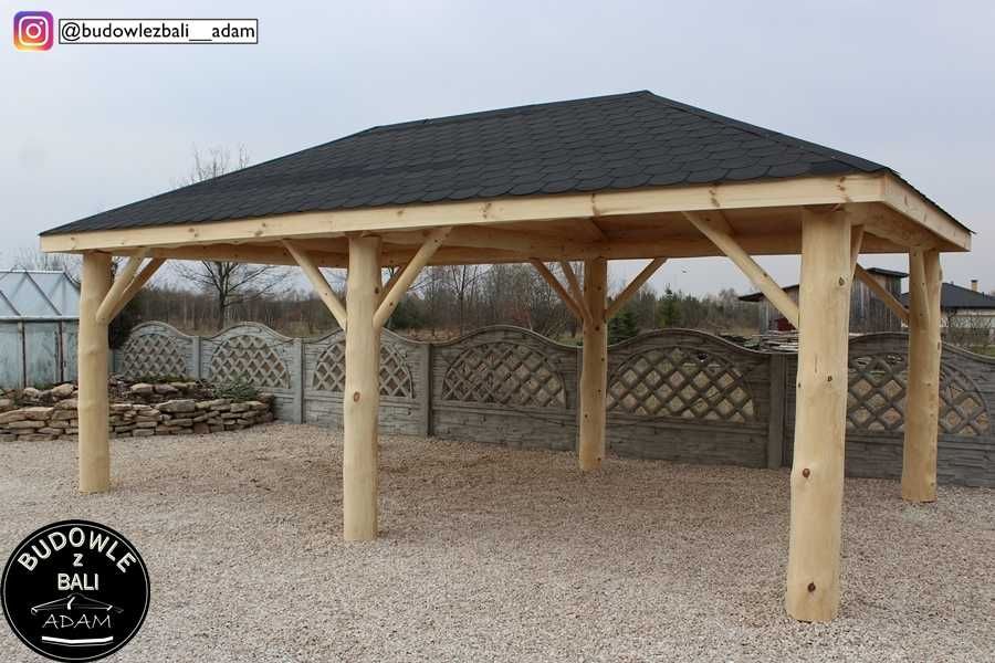 Wiata Garażowa z Bala, Garaż na Samochód, Altanka z Bali, Altana