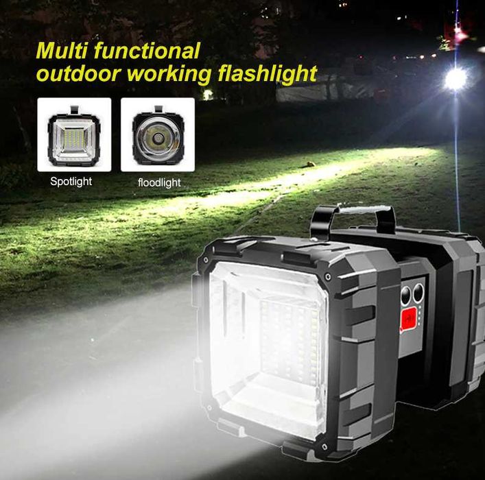 Mocna latarka lampa turystyczna powerbank lampka