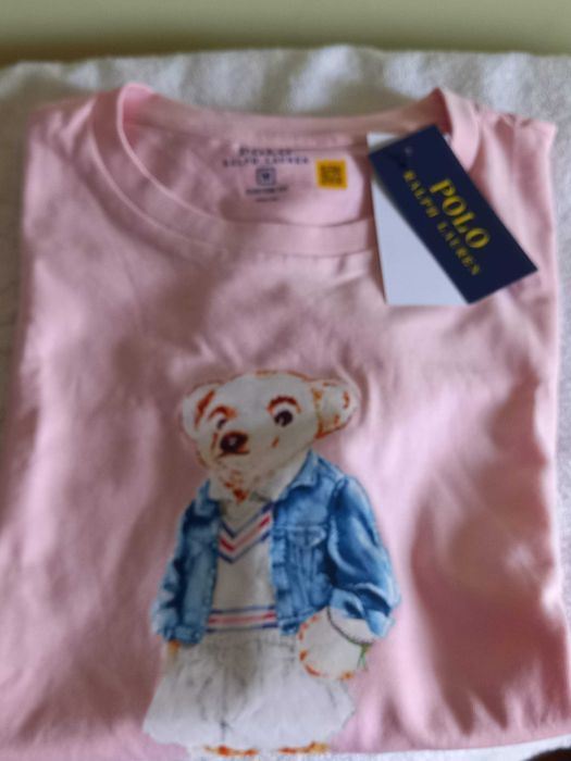 Różowa koszulka/ t-shirt z misiem