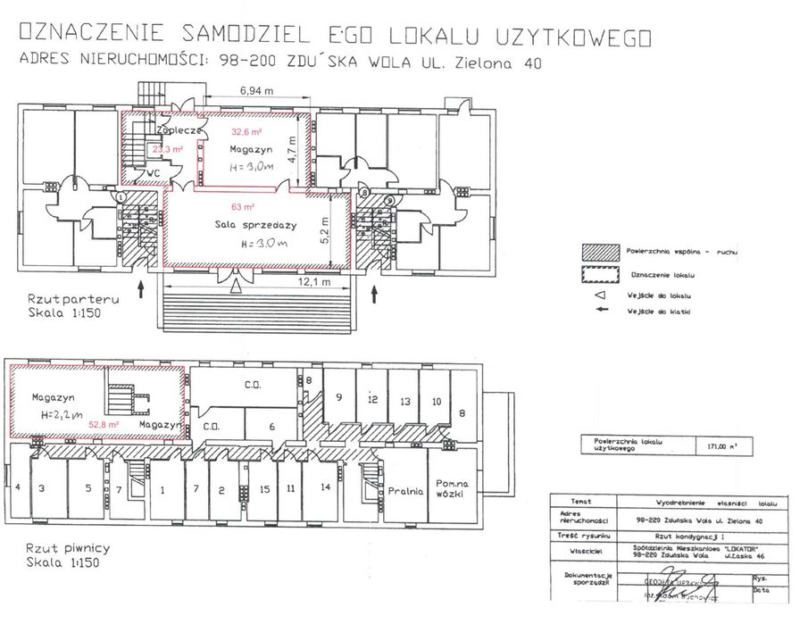 Lokal użytkowy 171 m2 Zduńska Wola, bez pośredników