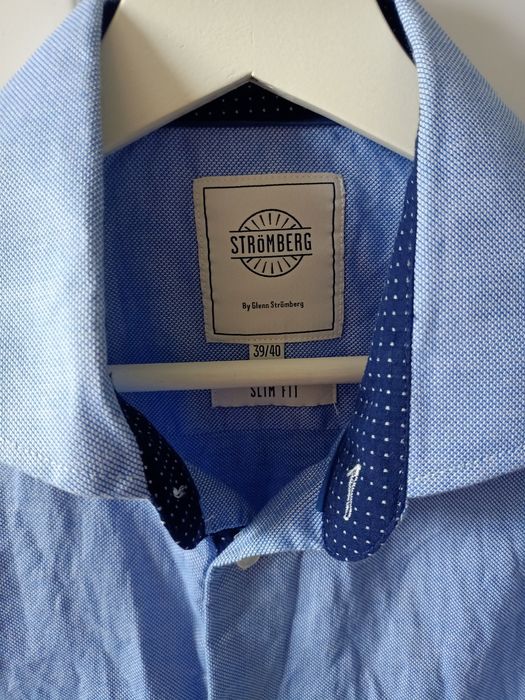 Niebieska koszula męska Stromberg Slim fit 39/40