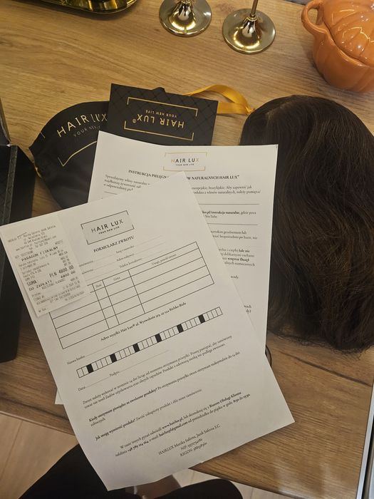 Peruka naturalna brąz