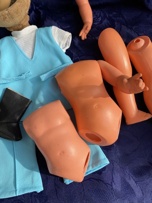 Emaso! 1950-е! Кукла тортулон Западная Германия винтаж длинноволосая