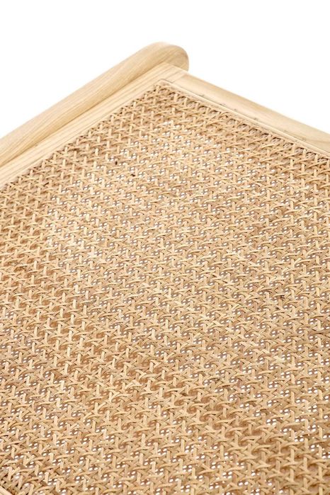 Fotel wypoczynkowy drewniany, rattan naturalny FODEN 2 boho