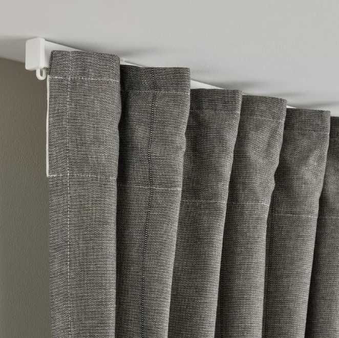 IKEA Lenda Zasłona z wiązaniem, 2 szt., ciemnoszary 140x300 cm