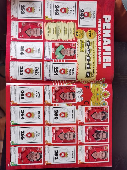 Caderneta Futebol 2014/2015 Panini (175 cromos colados)