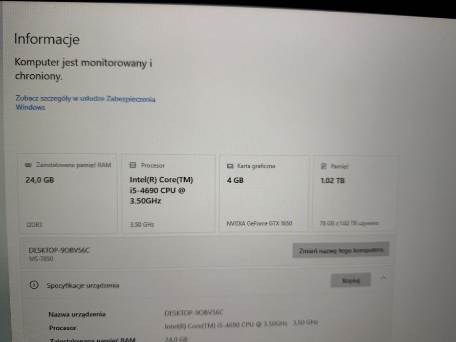 Komputer Gamingowy - i5, 24 Gb ram, karta graf. 4GB