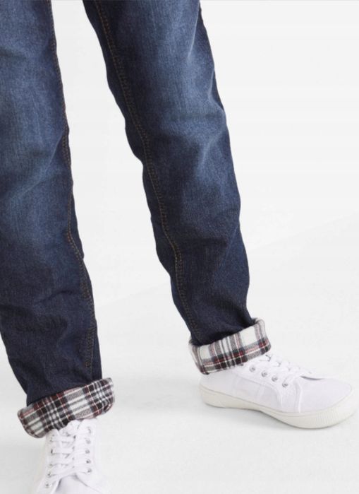 B.P.C spodnie jeansowe dziewczęce młodzieżowe ocieplane ^134