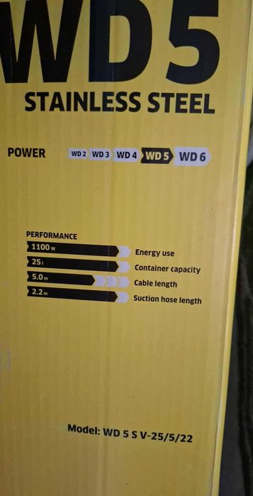 Aspirador po/agua karcher WD5