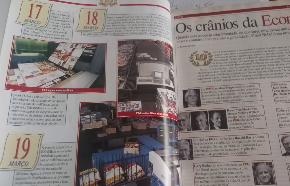 edição do 10.° aniversário da revista Exame de 1999