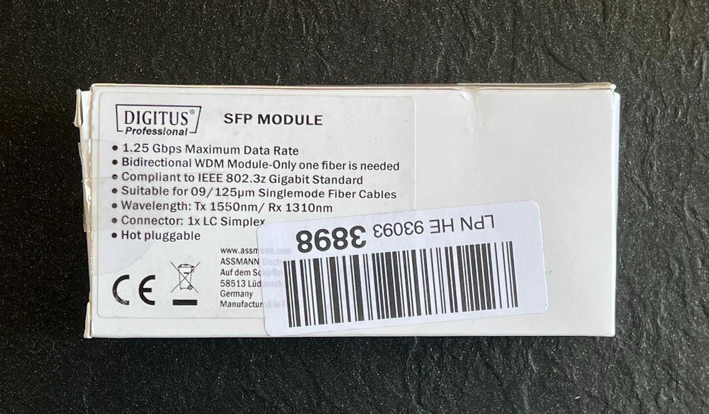 Digitus DN 81004 Moduł nadawczo-odbiorczy Mini-GBIC SFP 1.25 GBit/s