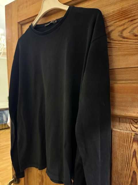 Bluza męska River Island L czarna z długim rękawem