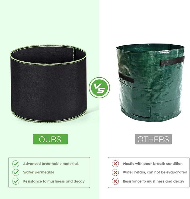 Saco de Cultivo 5 Galões com alça reutilizável