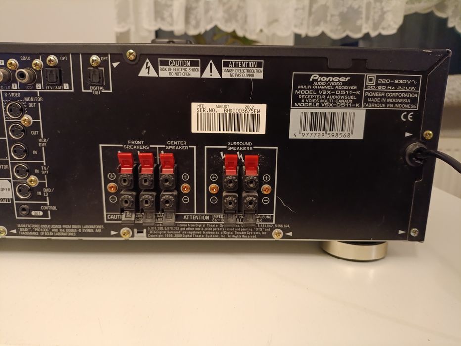 Amplituner kina domowego Pioneer VSX-D511 | 5.1 | Dolby Digital | DTS