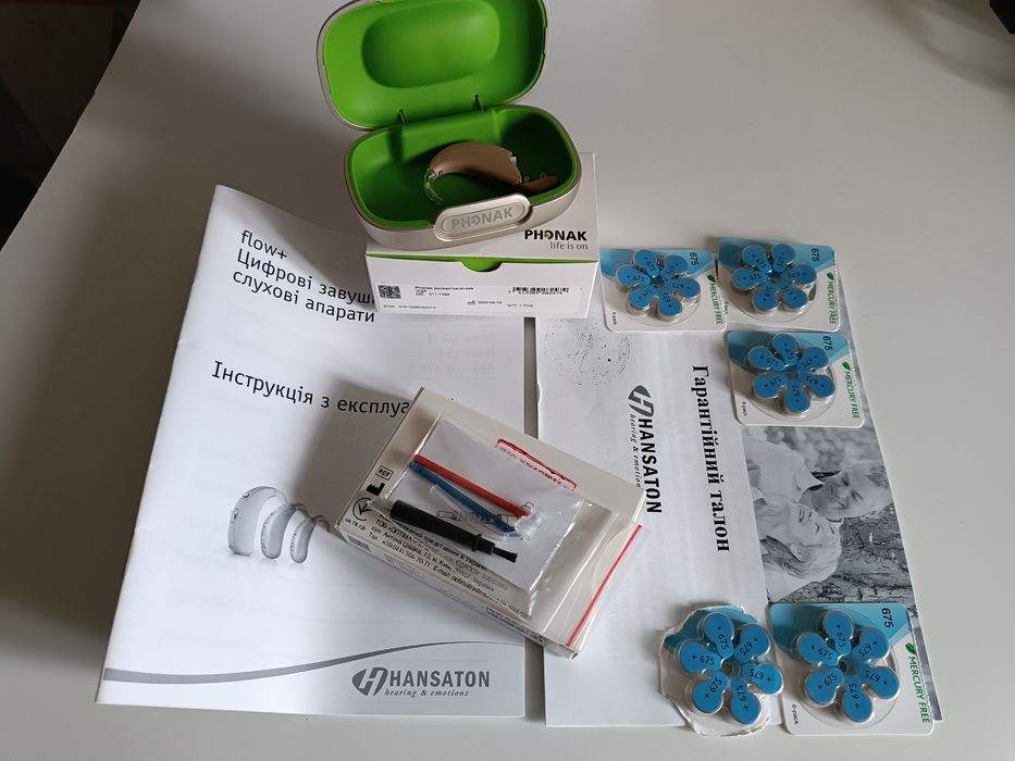 Слуховой аппарат HANSATON + батарея 5шт