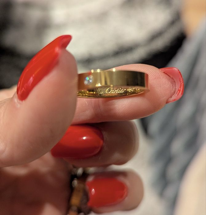 Anel dourado Cartier - novo - tamanho 8