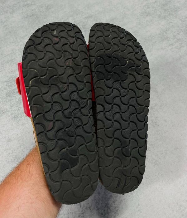Жіночі сандалі birkenstock червоні, біркенштокі оригінал