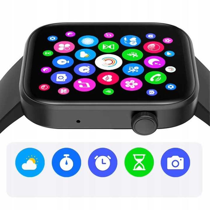 2 PASKI Smartwatch zegarek wodoodporny sportowy rozmowy SMS PL MENU