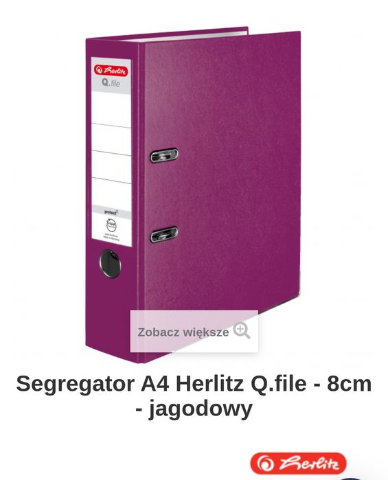 Segregator biurowy A4 8cm fioletowy