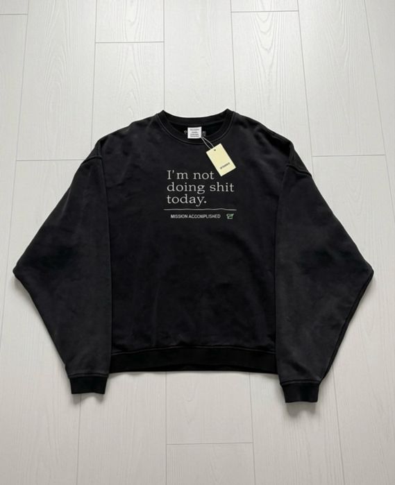 Свитшот Vetements opium archive black sweatshirt