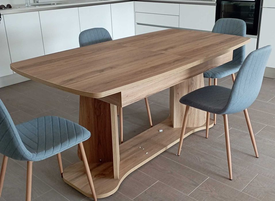 Mesa de sala de estar/ jantar de madeira ( extensível)_Nova64729403009409121