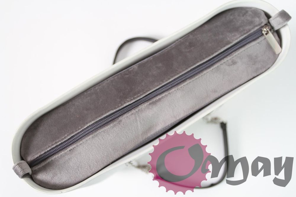 organizer do OBAG MINI velvet szary welur wkład 2 kieszenie OMAY