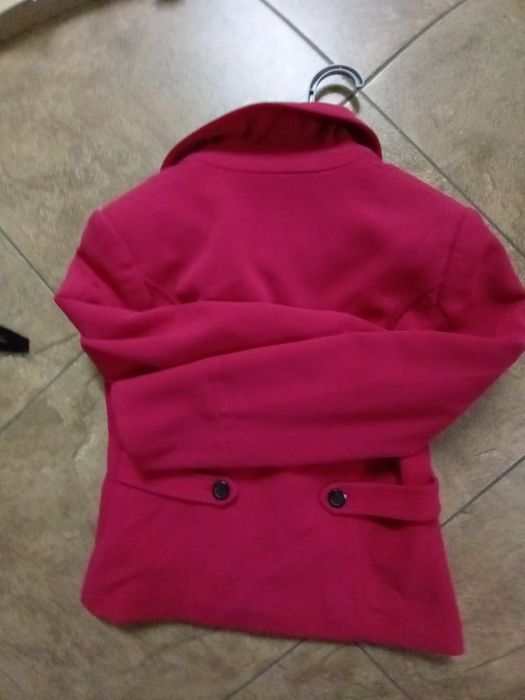 Krótki płaszczyk kurteczka, narzutka, tweedowy