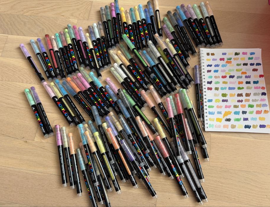Набір акрилових маркерів форма наконечника brush tip: