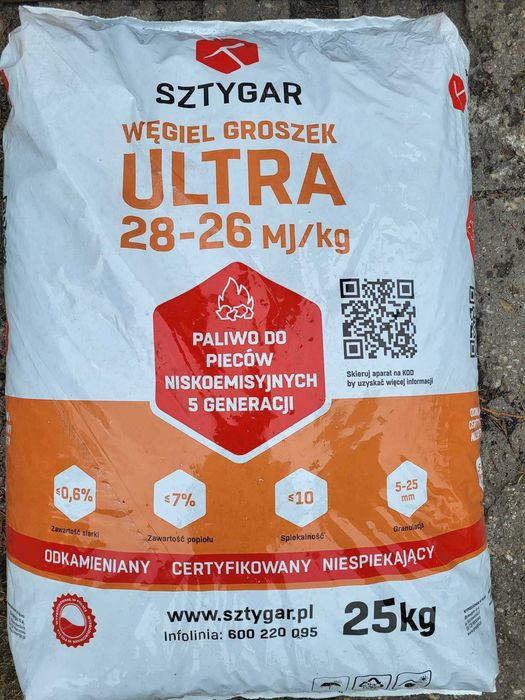 Węgiel groszek Sztygar Ultra 26-28Mj