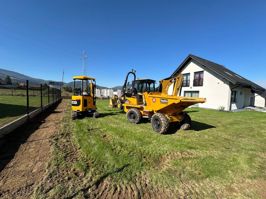 Usługi Minikoparka 1,7 t / Wozidło budowlane / drenaż / wymiana gruntu