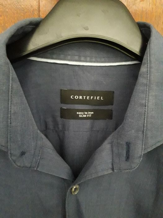 Camisa cortefiel azul escura