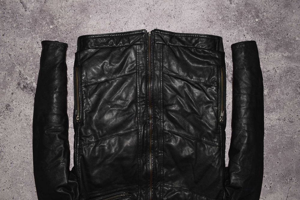 Maddison Down Leather Jacket (Мужская Зимняя Кожаная Куртка Пуховик )