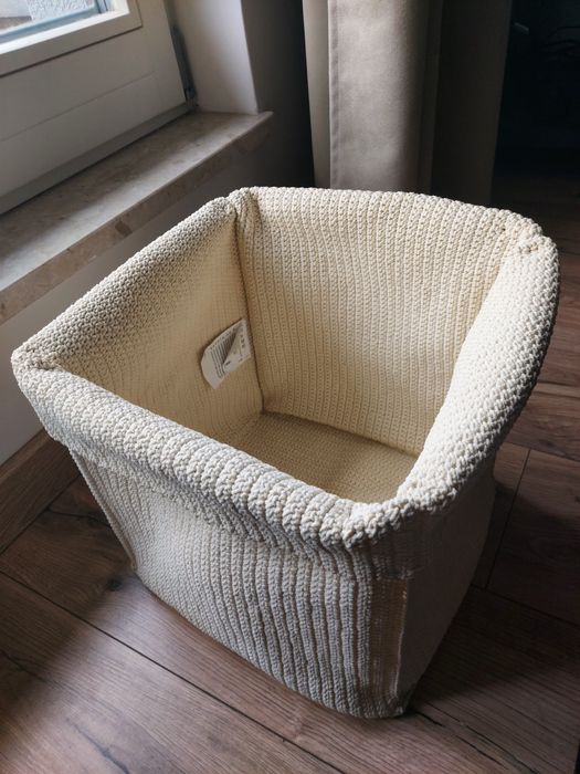 Kosz szyty ręcznie do regału półek szafki pokoju do przechowywania