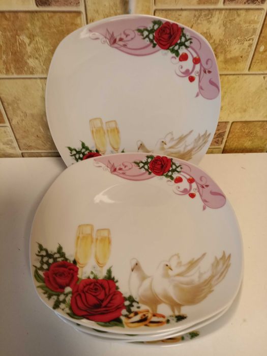Свадебные тарелки. Блюдца винтажные. ЛФЗ. Довбыш. Песочное. Барановка.
