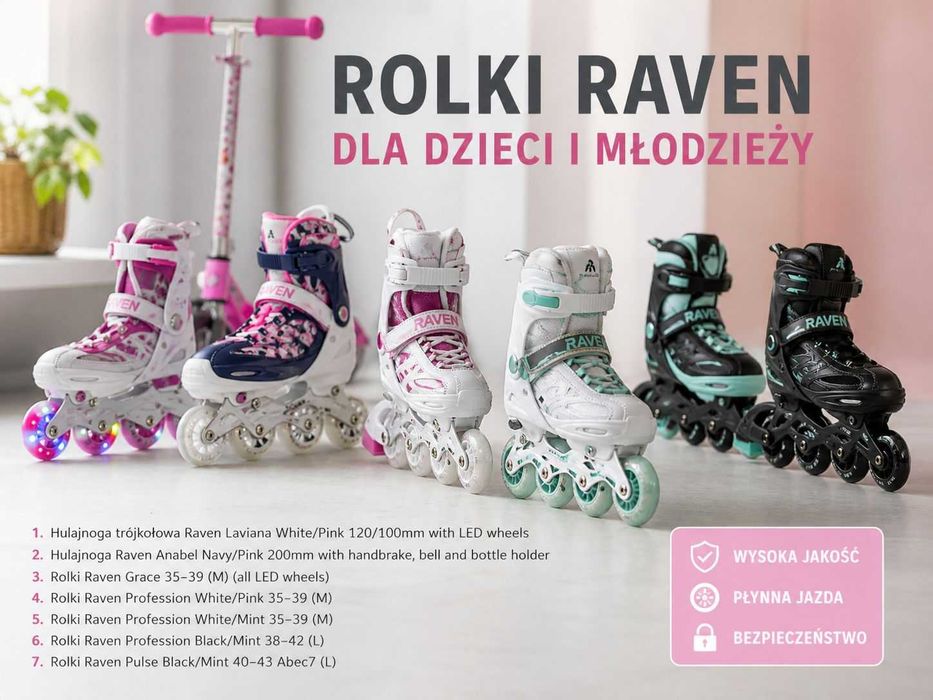 Rolki Raven REGULOWANE sklep niepołomice