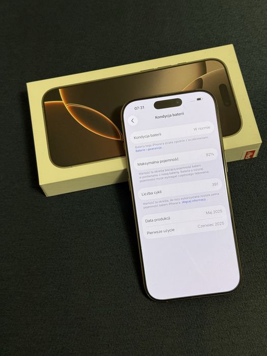 Iphone 16 pro 92% bateria idealny