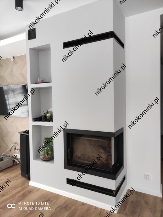 Eko kominek z szybą boczną, montaż gratis