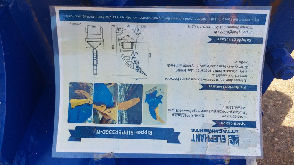 Riper para giratória de 30 a 40 ton